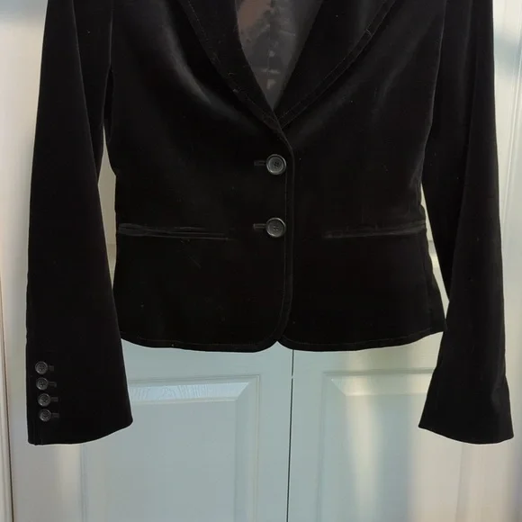 Express Design Studio black velvet blazer jacket - Picture 2 of 4